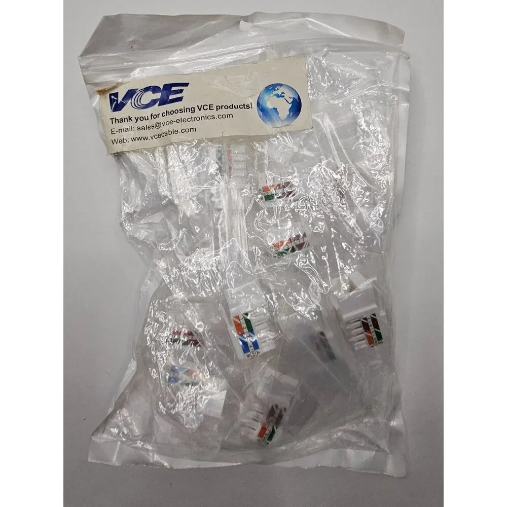 VCE 10-Pack Cat6 Keystone Jacks